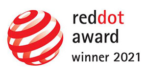 Logo Reddot Award 2021 per Q-NRG+