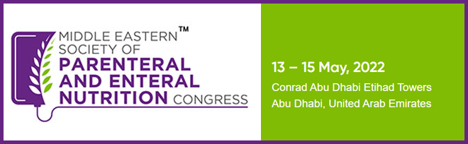 May 13-15, 2022: 1st Middle Eastern Society for Parenteral and Enteral Nutrition Congress (MESPEN)