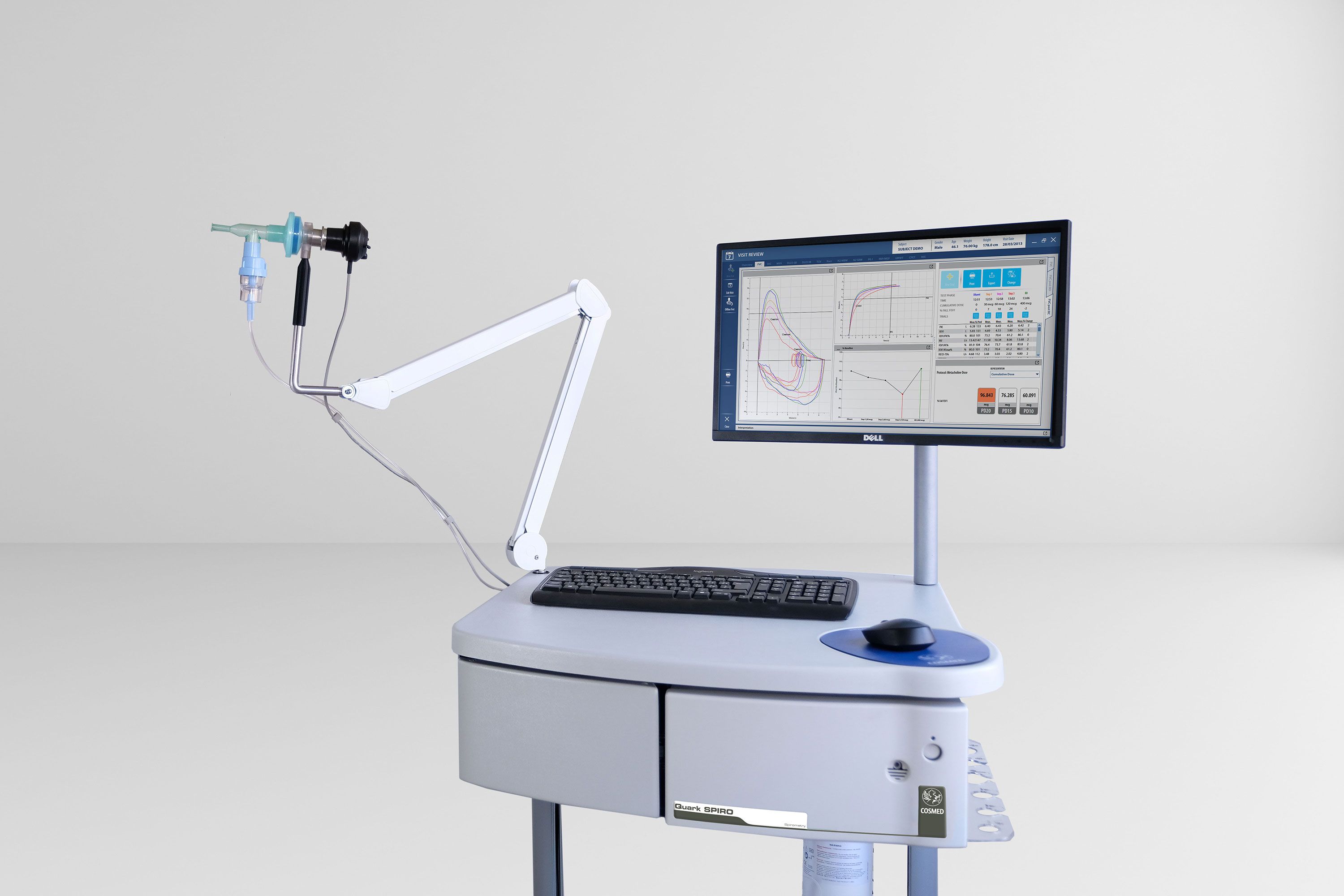 La soluzione modulare per i test spirometrici, bronco-provocazione, resistenza delle vie aeree oscillazioni forzate