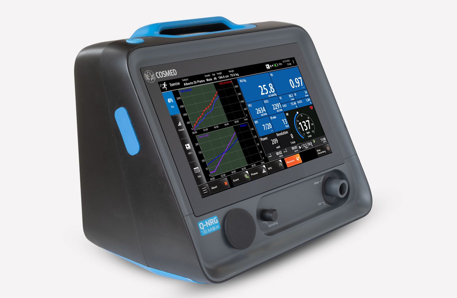 Q-NRG Max Metabolic Monitor for VO2 Max and REE