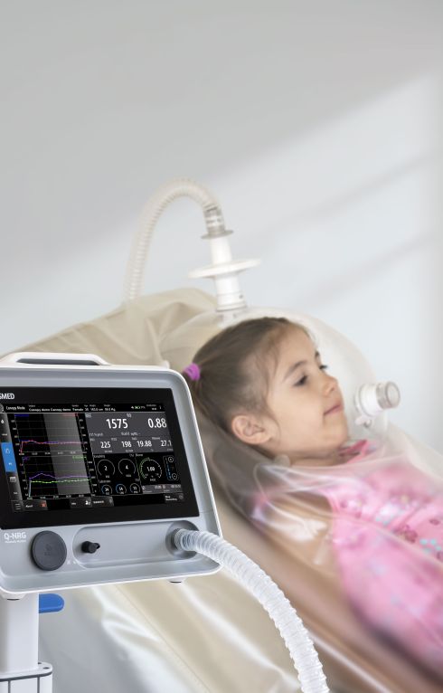 Q-NRG - Girl Resting Energy Expenditure mesurements with canopy hood